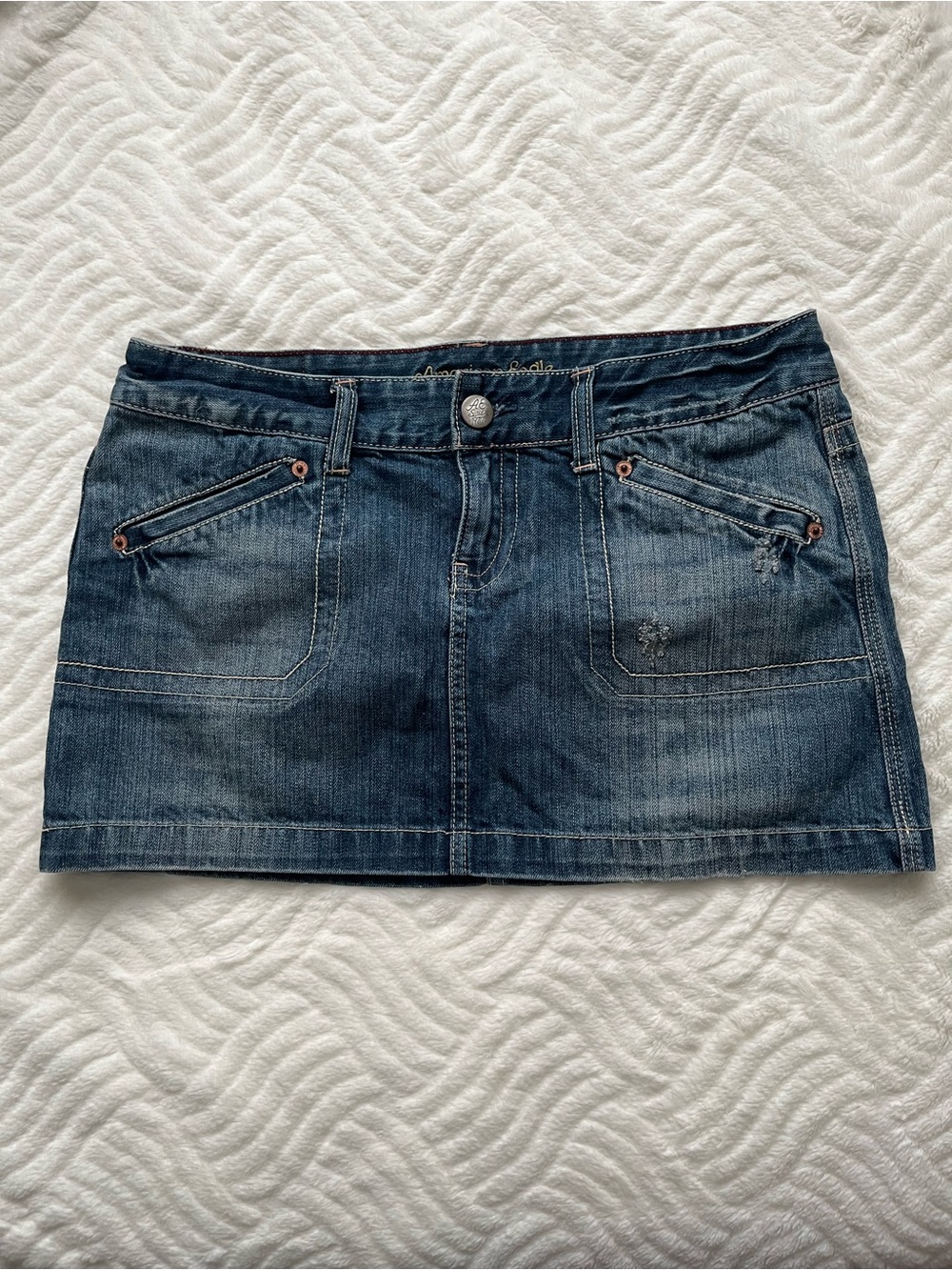 y2k denim mini skirt